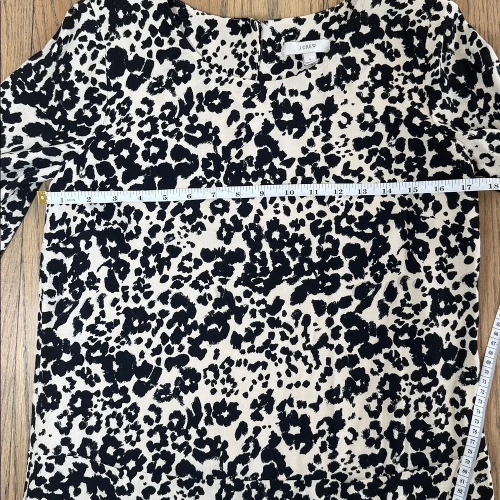 J Crew Women’s Jules Snowcat Print 3/4 Sleeve Dress Size 2